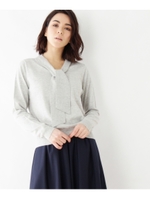 ボウタイデザインニット/ライトグレー(011)