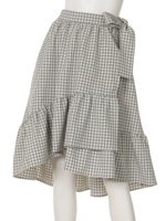 レイヤードフリルスカート/ホワイト