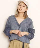 加工ニットカーディガン