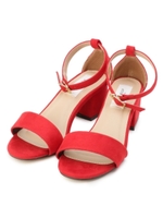 2WAYブロックヒールサンダル/レッド(062)