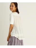 Kaon ビジュー使いバック切り替えニット/ホワイト(001)