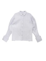backopen stripe blouse/white