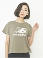 new balance×earth ロゴTシャツ/カーキ