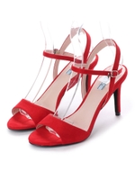 【EVOL】ILIMA ワンストラップサンダル IK7692/レッドスエード