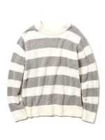 【GELATO PIQUE HOMME】’ベビモコ’2ボーダーロゴプルオーバー/NVY