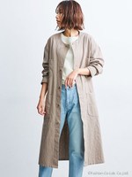 【MIHO NOJIRI × nano・universe】別注コットンリネンショップコート/グレージュ