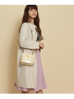 【S・Lサイズあり】【WEB限定カラーあり】くるみボタンノーカラーコート/ライトブルー(091)