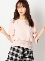 きらりんパフブラウス/ベビーピンク