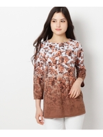 グラデフラワープルオーバー/ライトオレンジ(166)