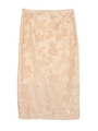 ジャガード風ベロアタイトスカート/ベージュ
