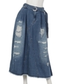 ダメージリメイクスカート/ブルー