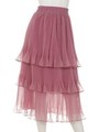 ティアードエアリースカート/PINK