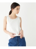 【洗える】ビーズタンクトップ/ホワイト(001)