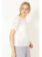 ファビレースブラウス/CHALK(030)