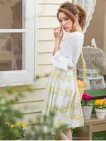 フレアースリーブ刺繍ＢＬ/ラベンダー