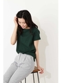ベーシックボーダーＴシャツ/グリーン(140)