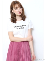 【ドラマ着用】メッセージ刺繍Ｔシャツ/ブラック