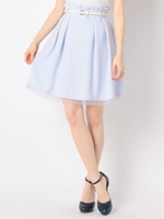 レディシアーヘムタックスカート/ライトブルー