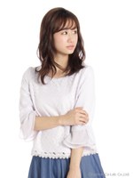 前身レース袖リボンＰ／Ｏ/ラベンダー