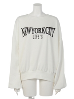 袖ボリュームNYプルオーバー/ホワイト