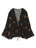 楊柳シフォンショートガウン/ORG