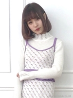 フラワージャガードニットビスチェ/イエロー