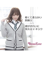 ◎TE-18SS_カーディガン ライン(杢グレー)M/-