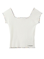 RAINBOW TRIM TOPS/ホワイト