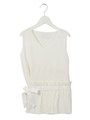 ぺプラムニットトップス/WHITE