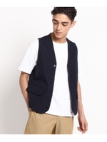 コットン×シルク ジレ/ブルー系(094)