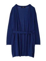 シルクミックスハイゲージロングカーディガン/ネイビー(120)