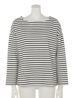 ボートネックボーダーPO/柄WHT