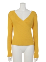 2WAYカシュクールリブニットPO/YEL