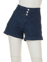 ストレッチデニムショートパンツ/ブルー