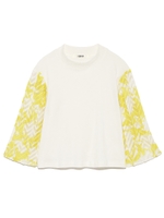 袖プリーツプルオーバー/OWHT