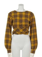 バックオープンチェックBL/YLW