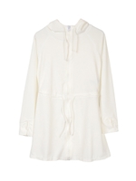 ワンピース風パーカー/ラッシュガード/水着/ホワイト