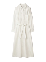 ＜Ｂ＞サテンストライプワンピース/ホワイト(030)