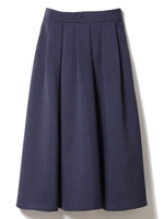 シャンブレーフレアースカート/ネイビー