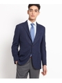 ナチュラルストレッチテーラードジャケット/ブルー(092)