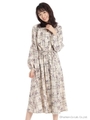 プリントガウンワンピース/シロ