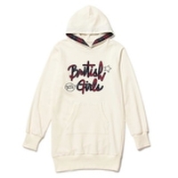 【70%OFF】ゆったりシルエットパーカーワンピース