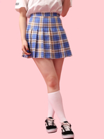 WC/カラーチェックプリーツスカパン