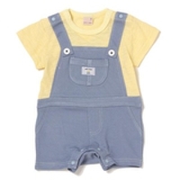 オーバーオール重ね着風カバーオール