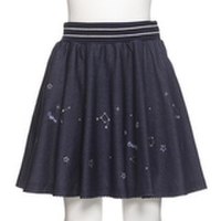 星座刺しゅうカットソーデニムスカパン