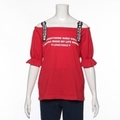 ロゴテープオフショルダーTシャツ