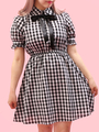 WC/ギンガムフリルワンピース