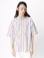 WEGO/台襟ストライプシャツ
