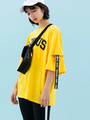 WEGO/カッティングロゴテープTシャツ