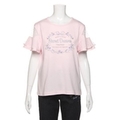 フラワー刺しゅう入りチュール袖Ｔシャツ